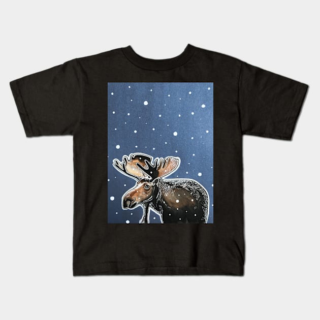 Moose Kids T-Shirt by Viviredsonja